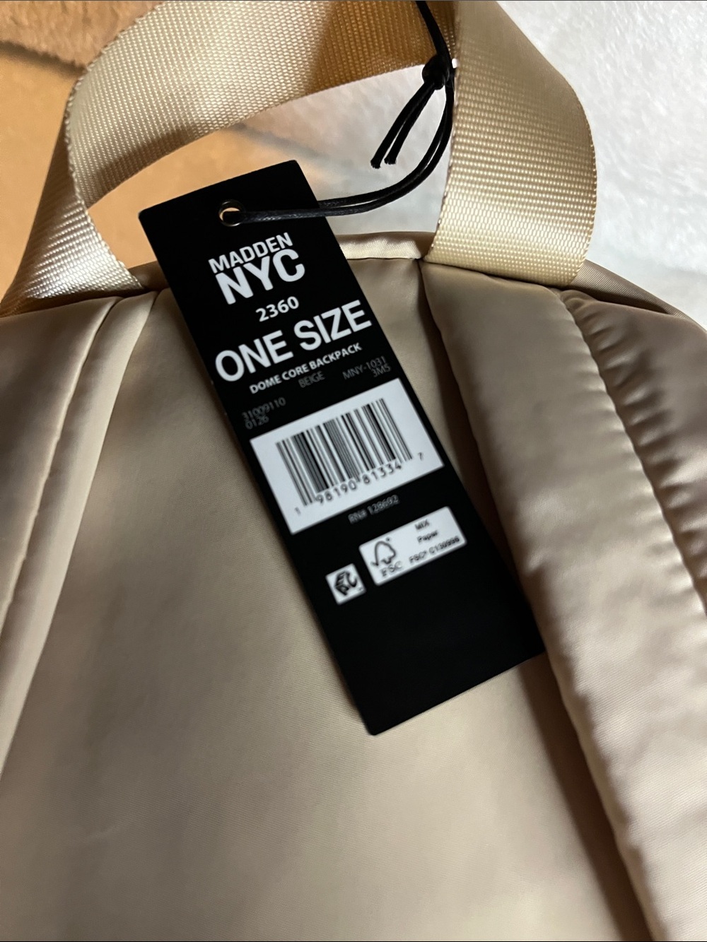 NWT✨ Steve Madden NYC Women’s Dome Core Mini Backpack w/ Multicolor Tassel Charm - Picture 3 of 7